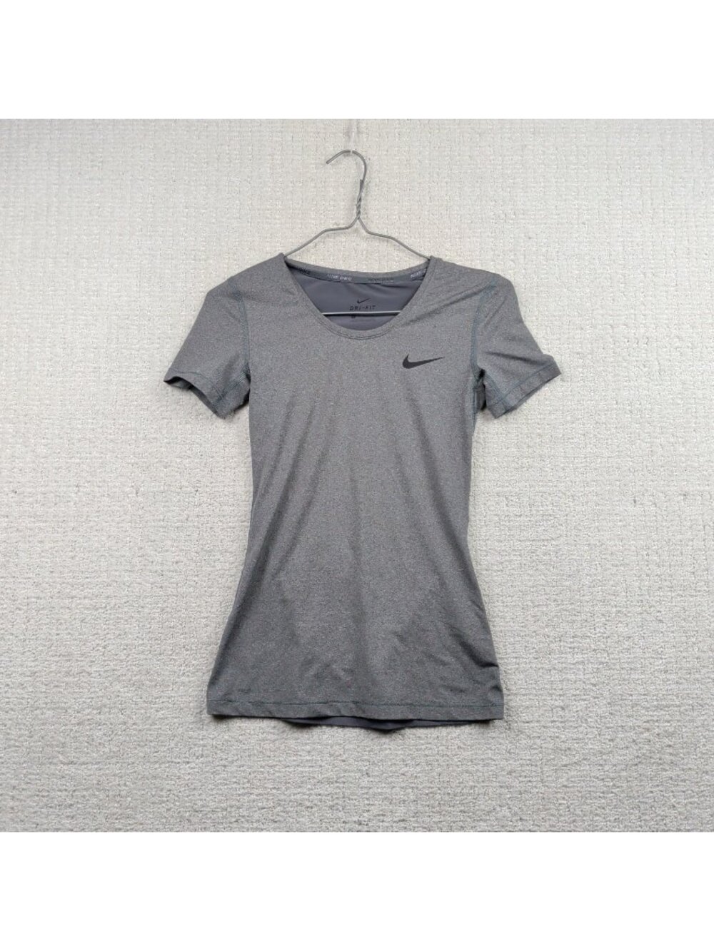 Nike Pro Dri-Fit T-shirt Running / Gym Performance Wom Sz XS Dark Gray CrossFit